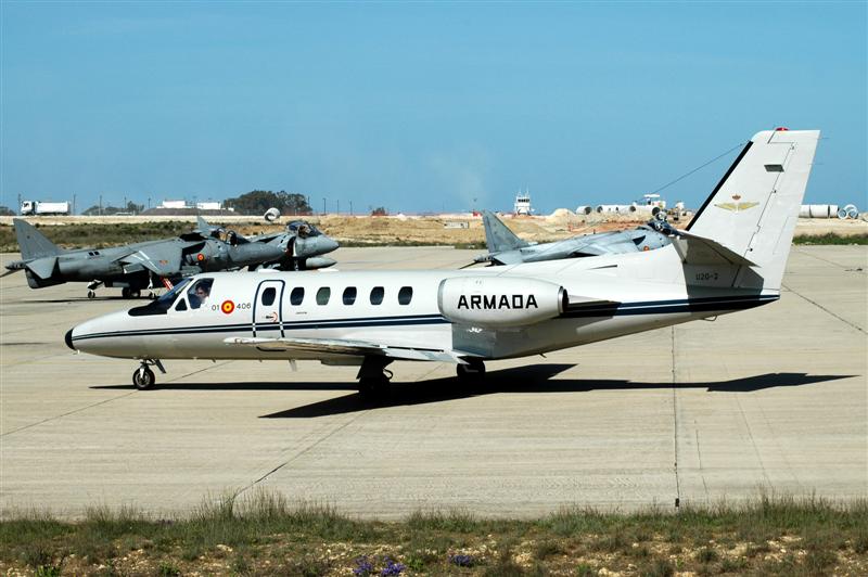 Cessna Citation on ramp at Rota.JPG